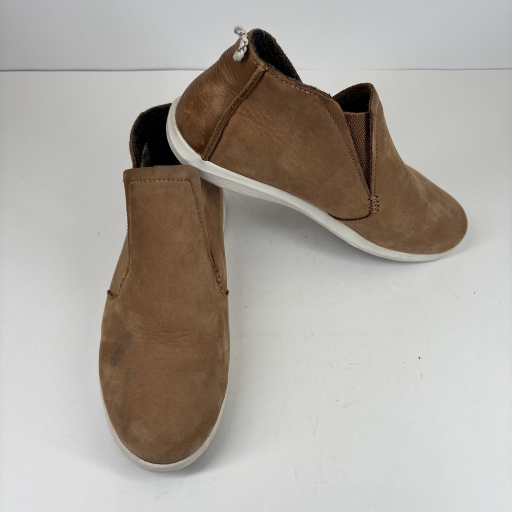 OluKai Women's Tan Suede Slip-On Winter Boots - Picture 15 of 16